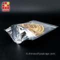 Walang naka -print na food pouch mylar foil stand up pouch with ziplock